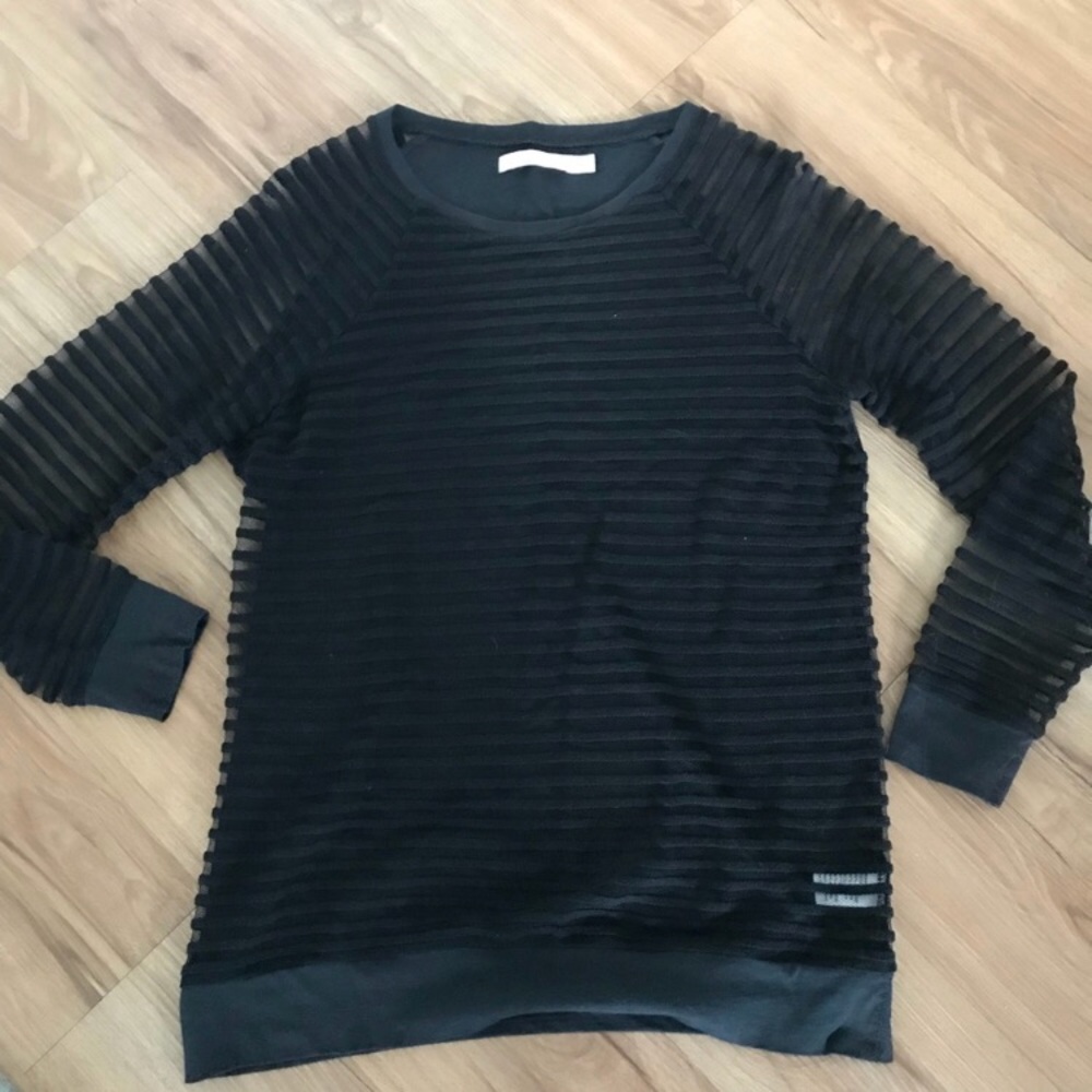 Madewell sheer stripe top